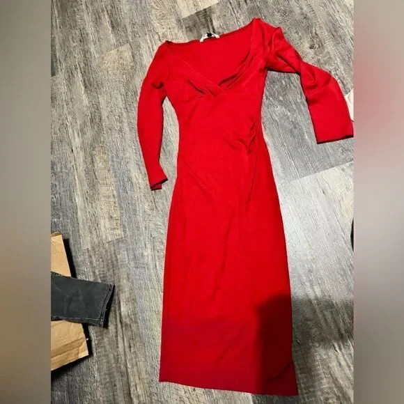 Diane von furstenberg red dress #17 - Picture 2 of 4